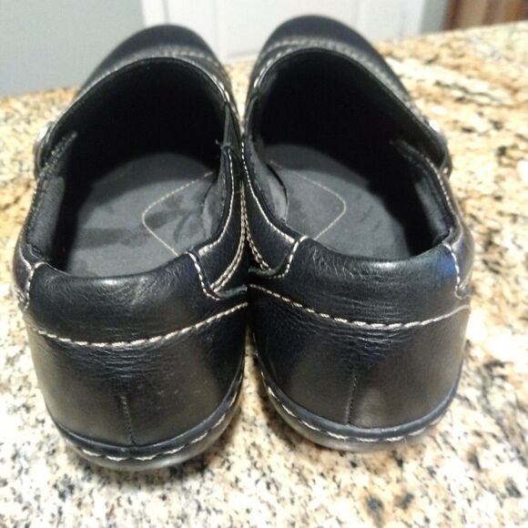 Clarks Bendables Ashland Alpine 62637 Slip On Black Leather Flat Shoes Sz 9 M - Picture 11 of 13